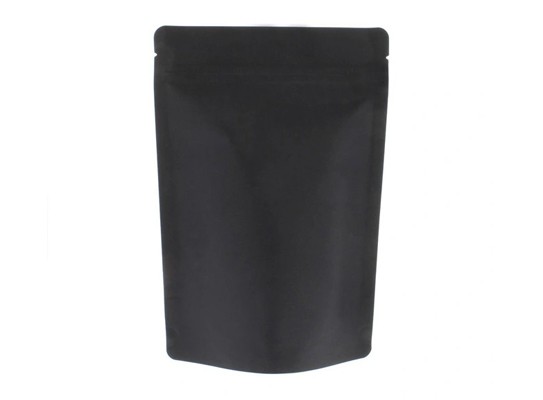 BLACK KRAFT PAPER STAND UP POUCH WHOLESALE