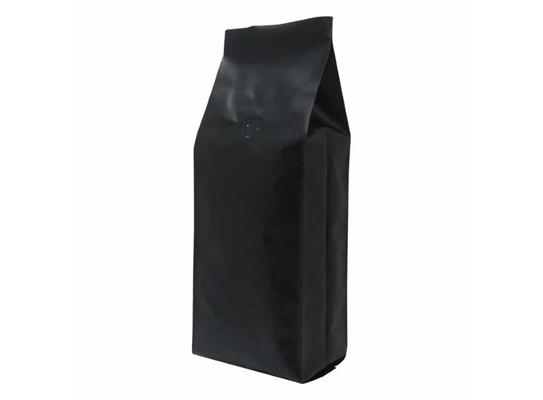 BLACK KRAFT PAPER SIDE GUSSET POUCH WHOLESALE