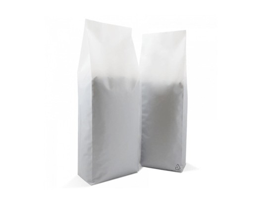 MATTE WHITE RECYCLABLE SIDE GUSSET POUCH WHOLESALE