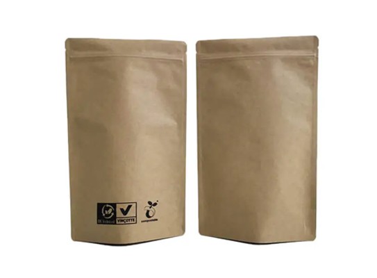 Natural Brown Compostable Stand Up Pouch