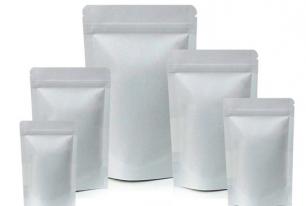 WHITE KRAFT PAPER STAND UP POUCH WHOLESALE