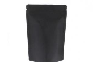 BLACK KRAFT PAPER STAND UP POUCH WHOLESALE