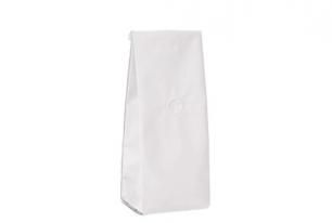WHITE KRAFT PAPER SIDE GUSSET POUCH WHOLESALE